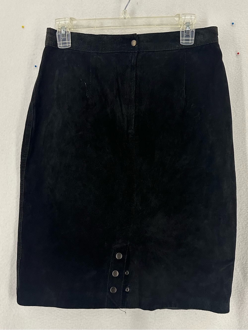 Vintage G-III Genuine Leather Black Suede Pencil Skirt Women’s 30 Waist